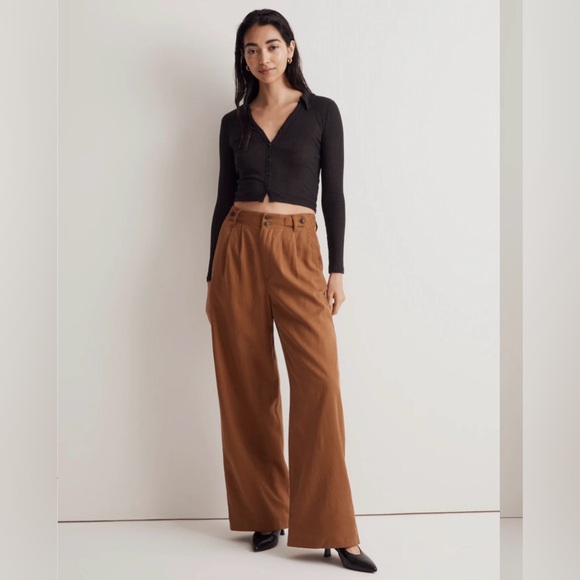 Madewell Pants - Madewell The Harlow Wide-leg Pant | Color: Acorn | Size 2